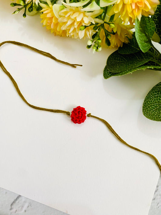 Rose Crochet Bhagwan Rakhi