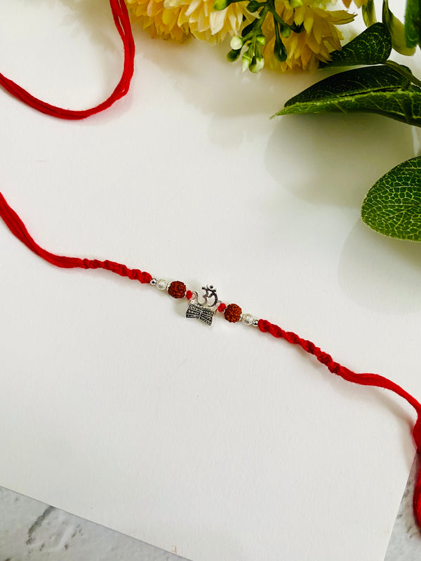 Om Damaru Non Tarnish Bhai Rakhi
