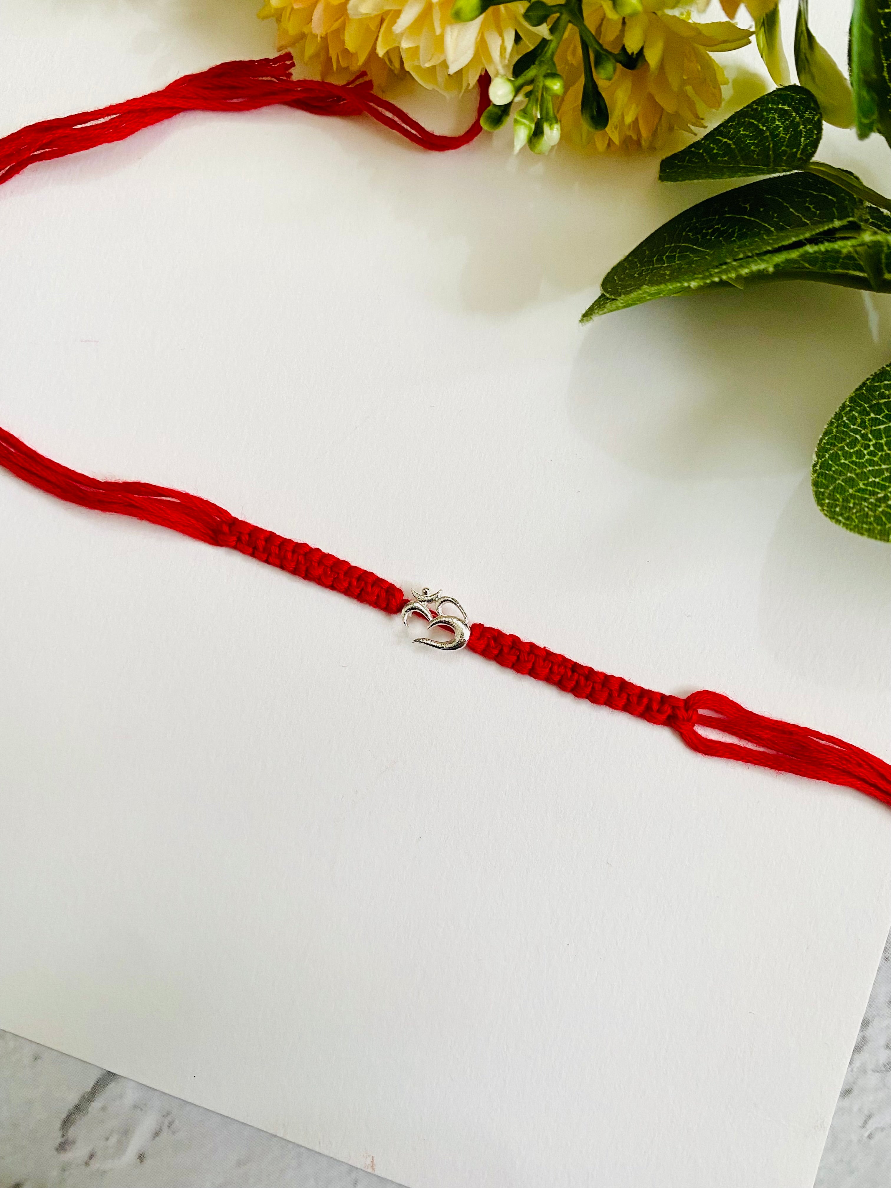 Om Silver Anti Tarnish Bhai Rakhi