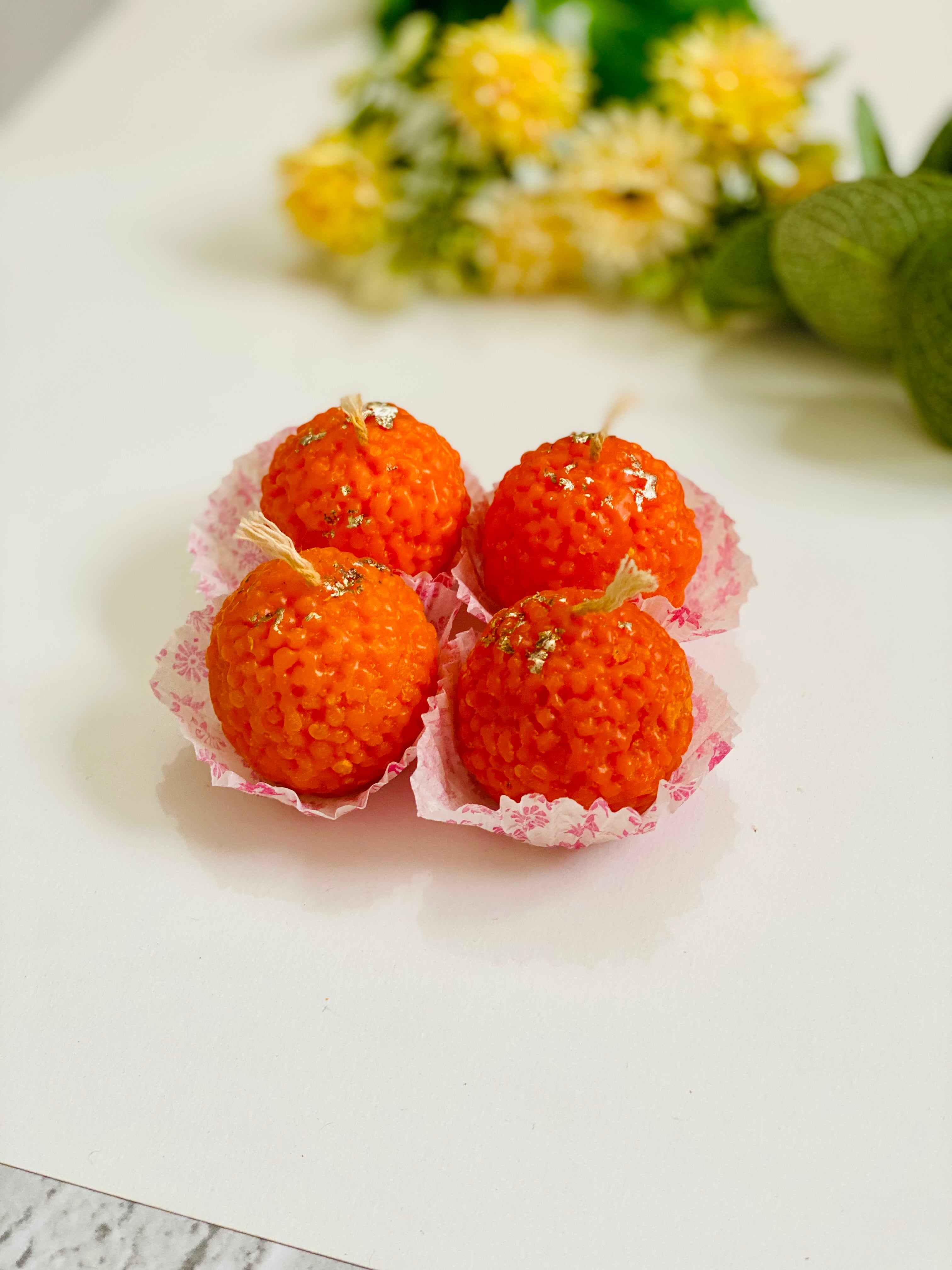 Motichur Laddu Candle (Pack of 4)