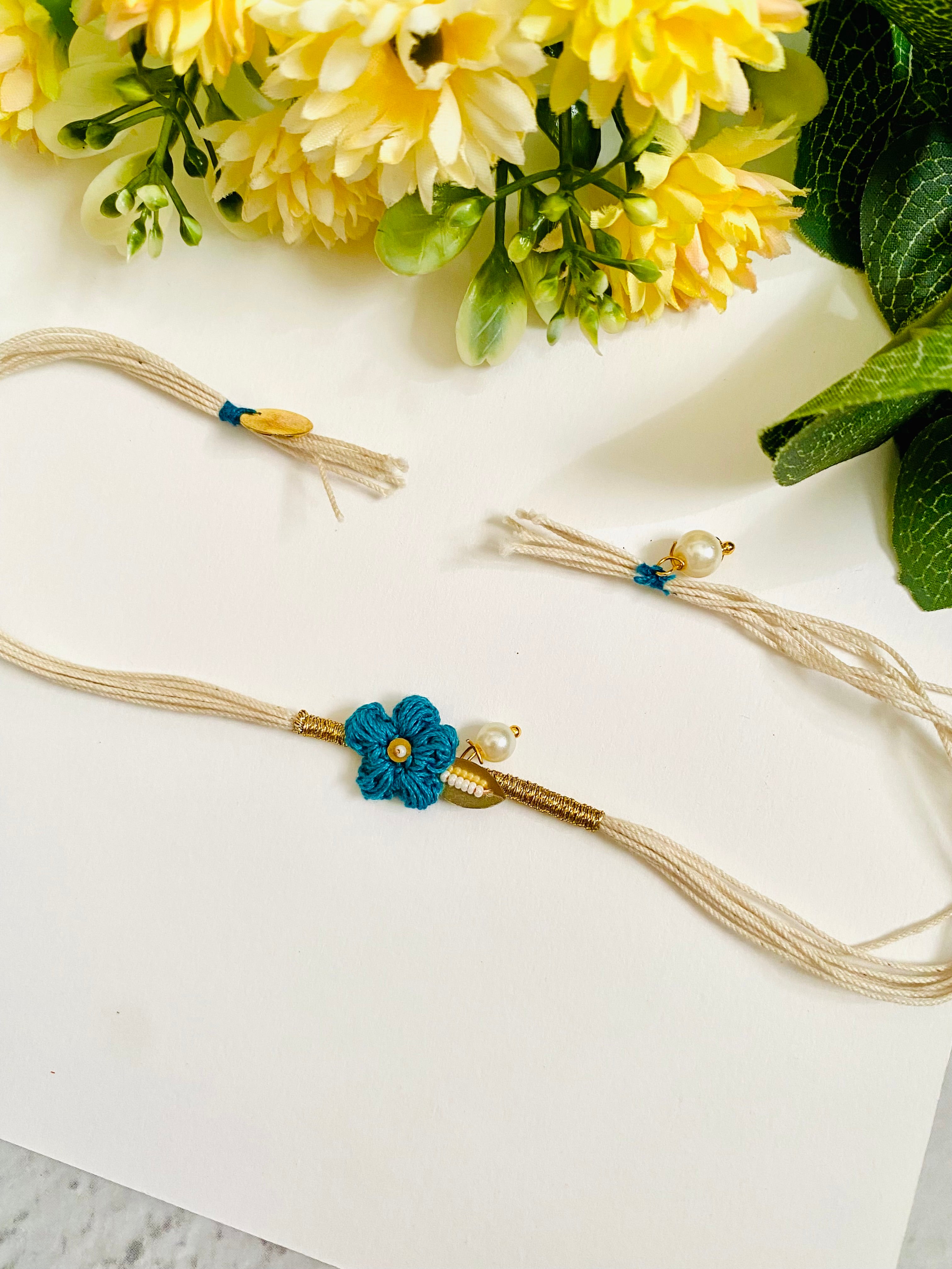 Crochet Flower Designer Bhabhi Rakhi