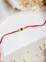 Rudraksha Center Golden Bead Bhai Rakhi