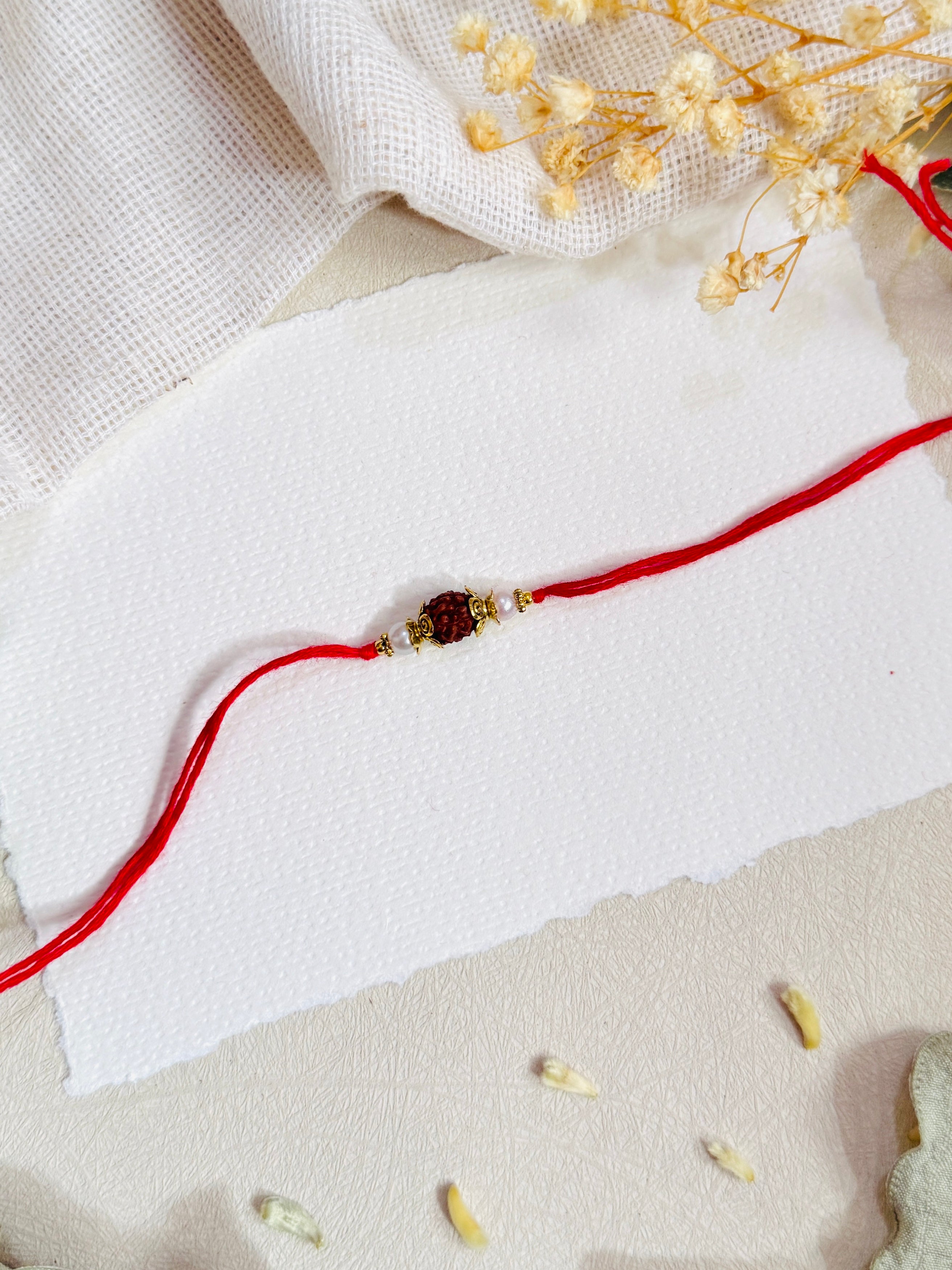 Artistic Rudraksha Divine Bead Rakhi
