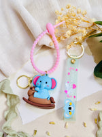 Baby Elephant Convertible Kids Rakhi & Keychain
