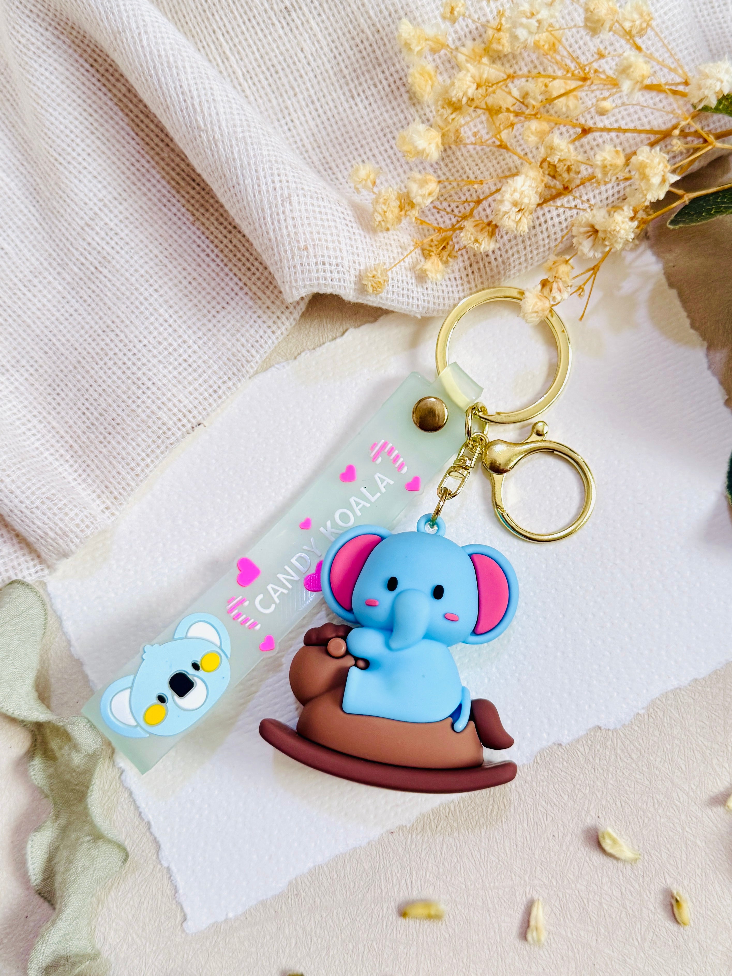Baby Elephant Convertible Kids Rakhi & Keychain