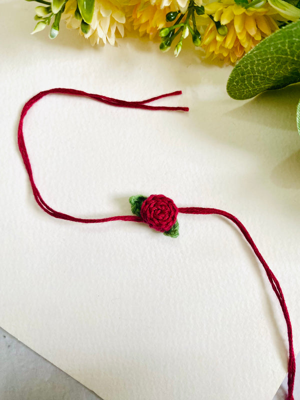 Flower Crochet Bhagwan Rakhi