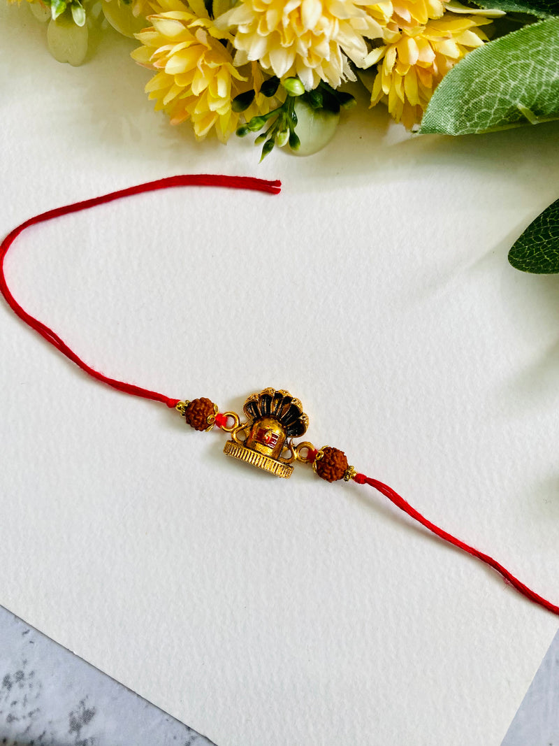 Shiva Ling Rudraksha Bead Bhai Rakhi