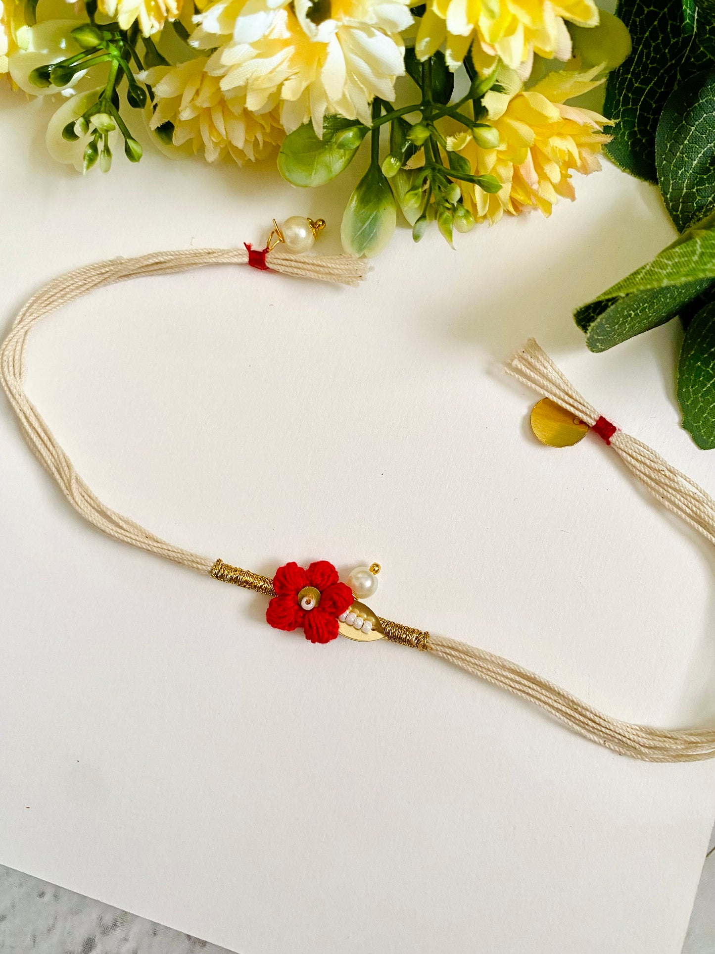 Crochet Flower Designer Bhabhi Rakhi