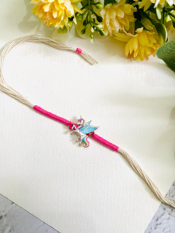 Unicorn Pink Kids Rakhi