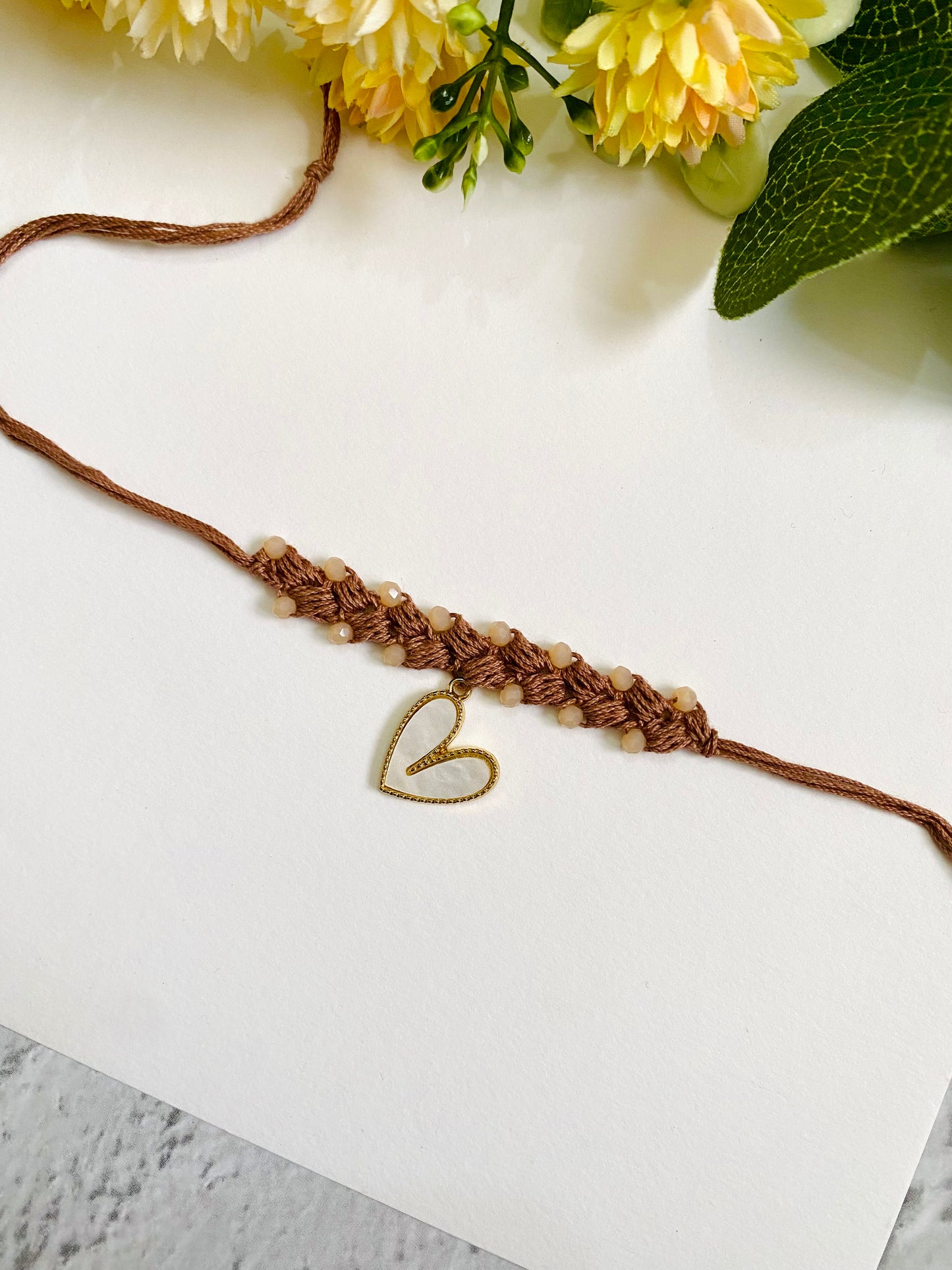 Heart Charm Crochet Band  Bhabhi Rakhi