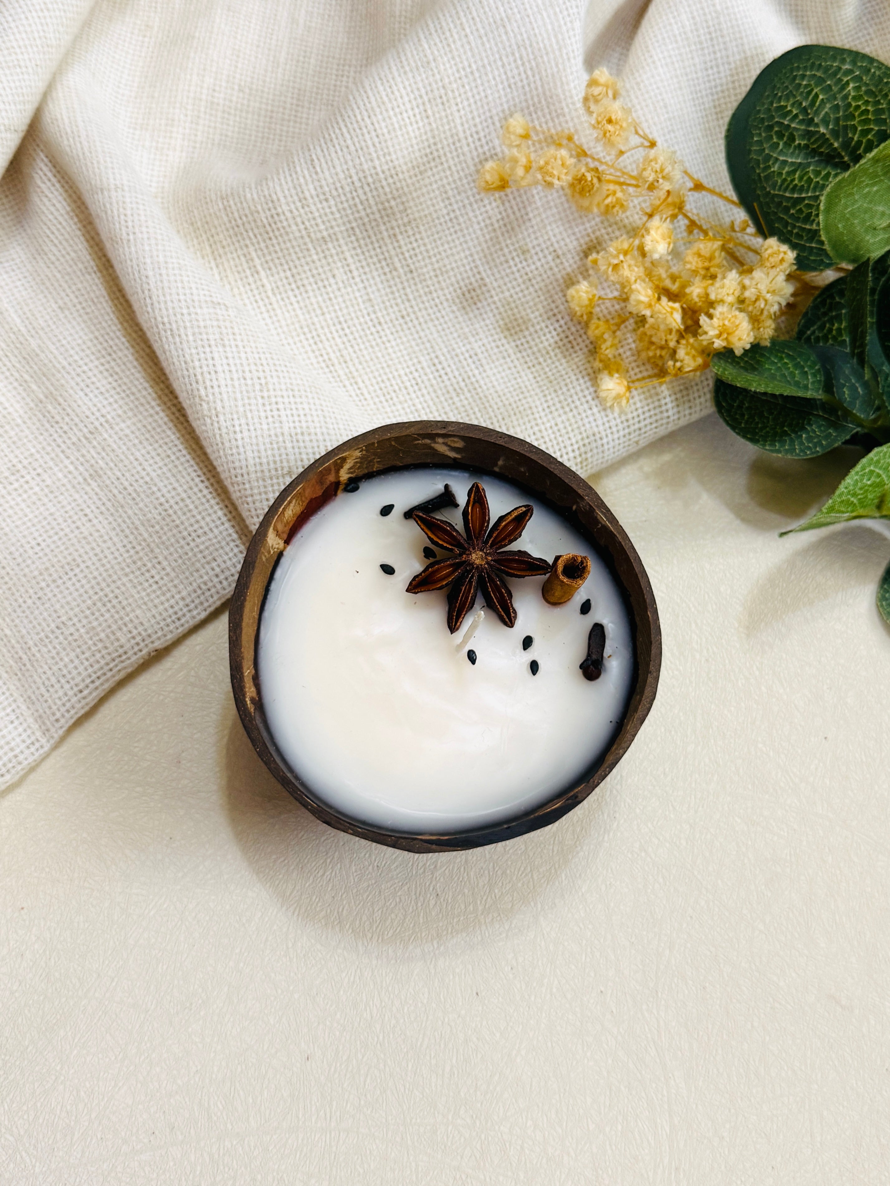 Spice & Coconut Shell Candle