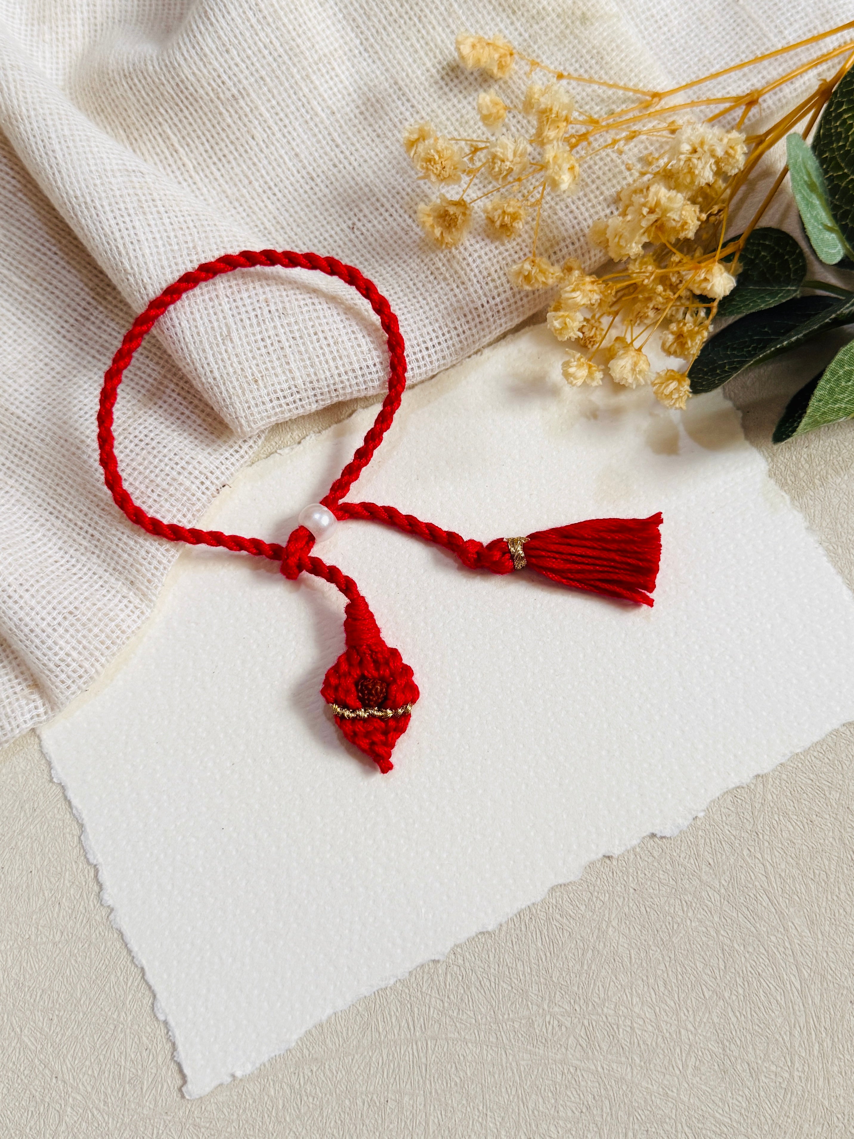 Rudraksha Macrame Designer Bhabhi Rakhi