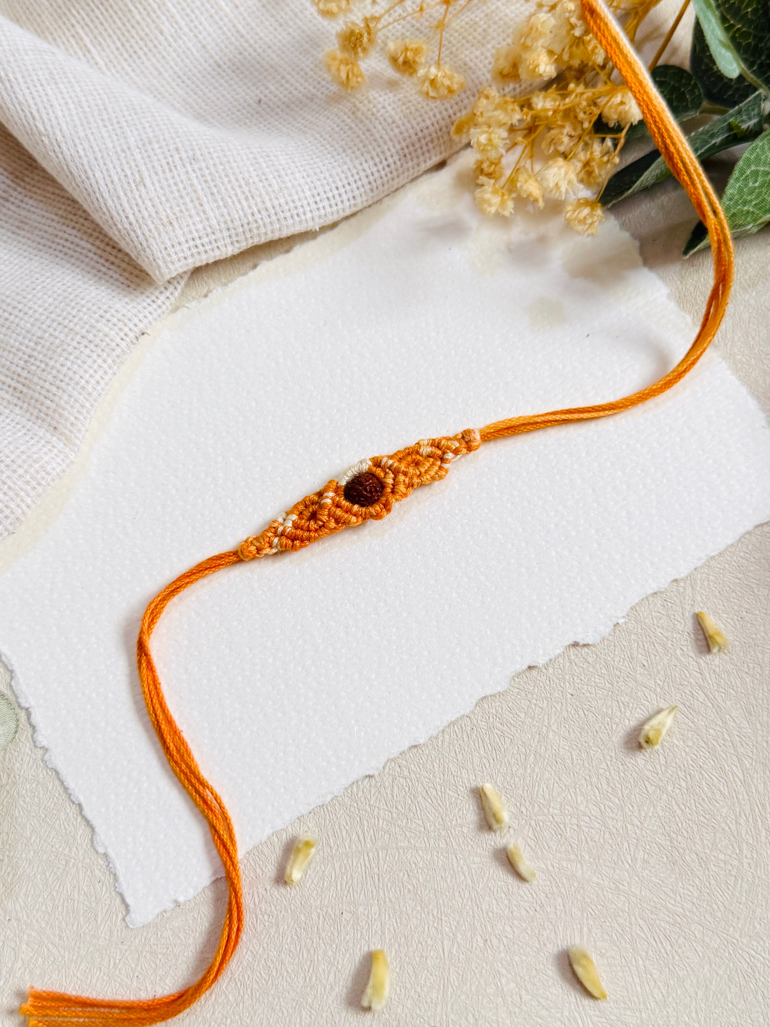 Rudraksha Macrame Designer Bhai Rakhi