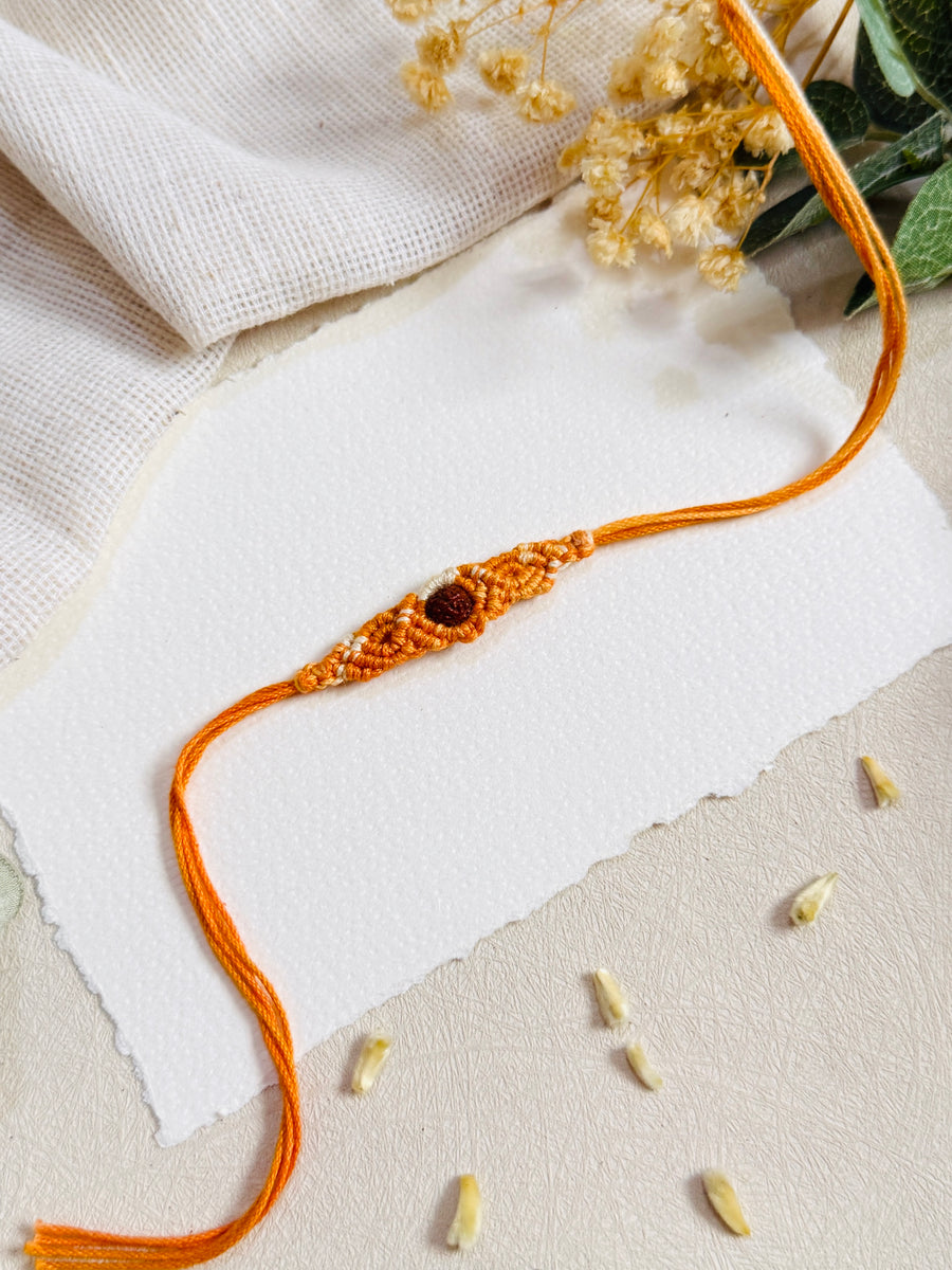 Rudraksha Macrame Designer Bhai Rakhi