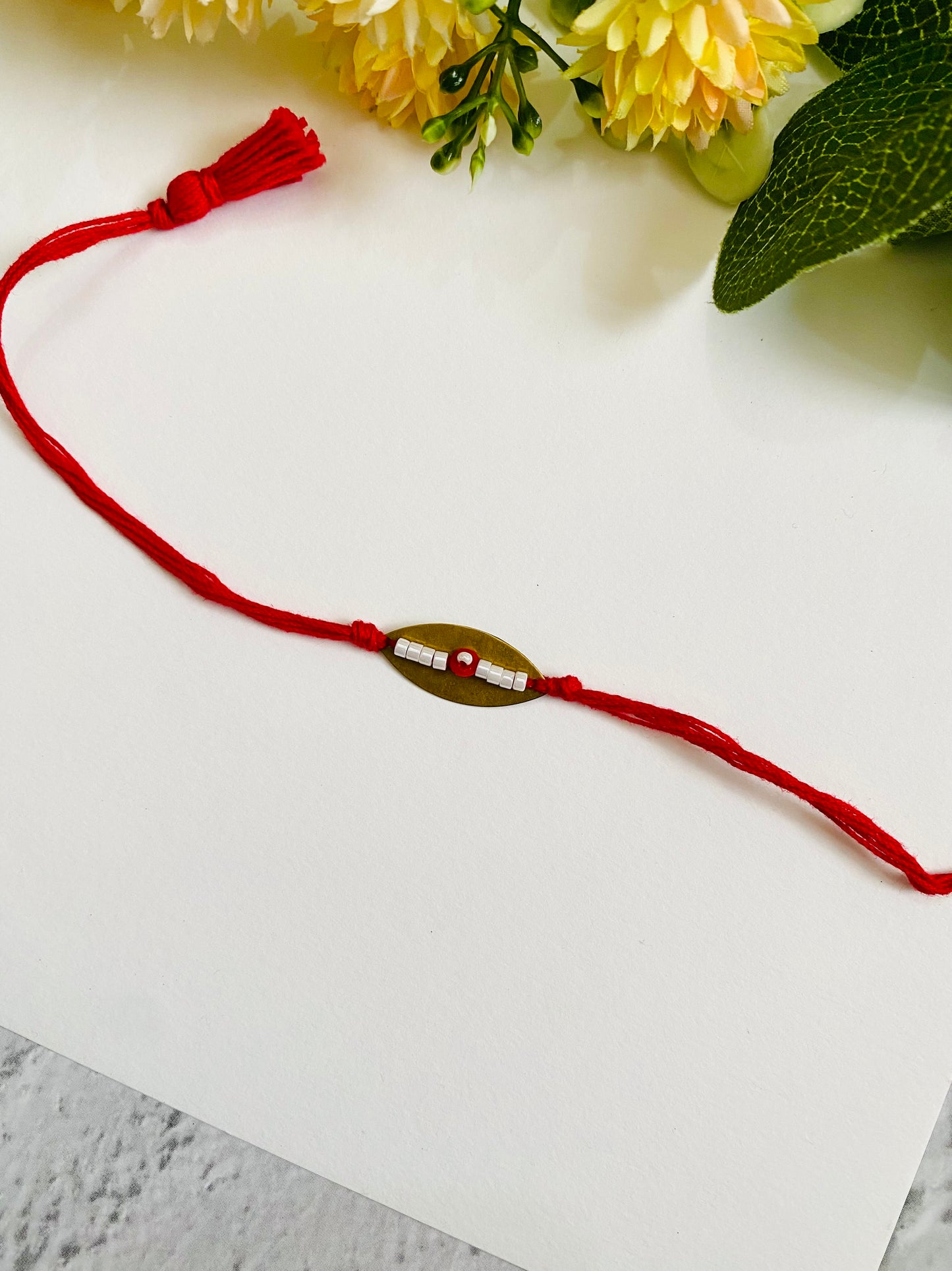 Golden Big Evil Eye Bhai Rakhi