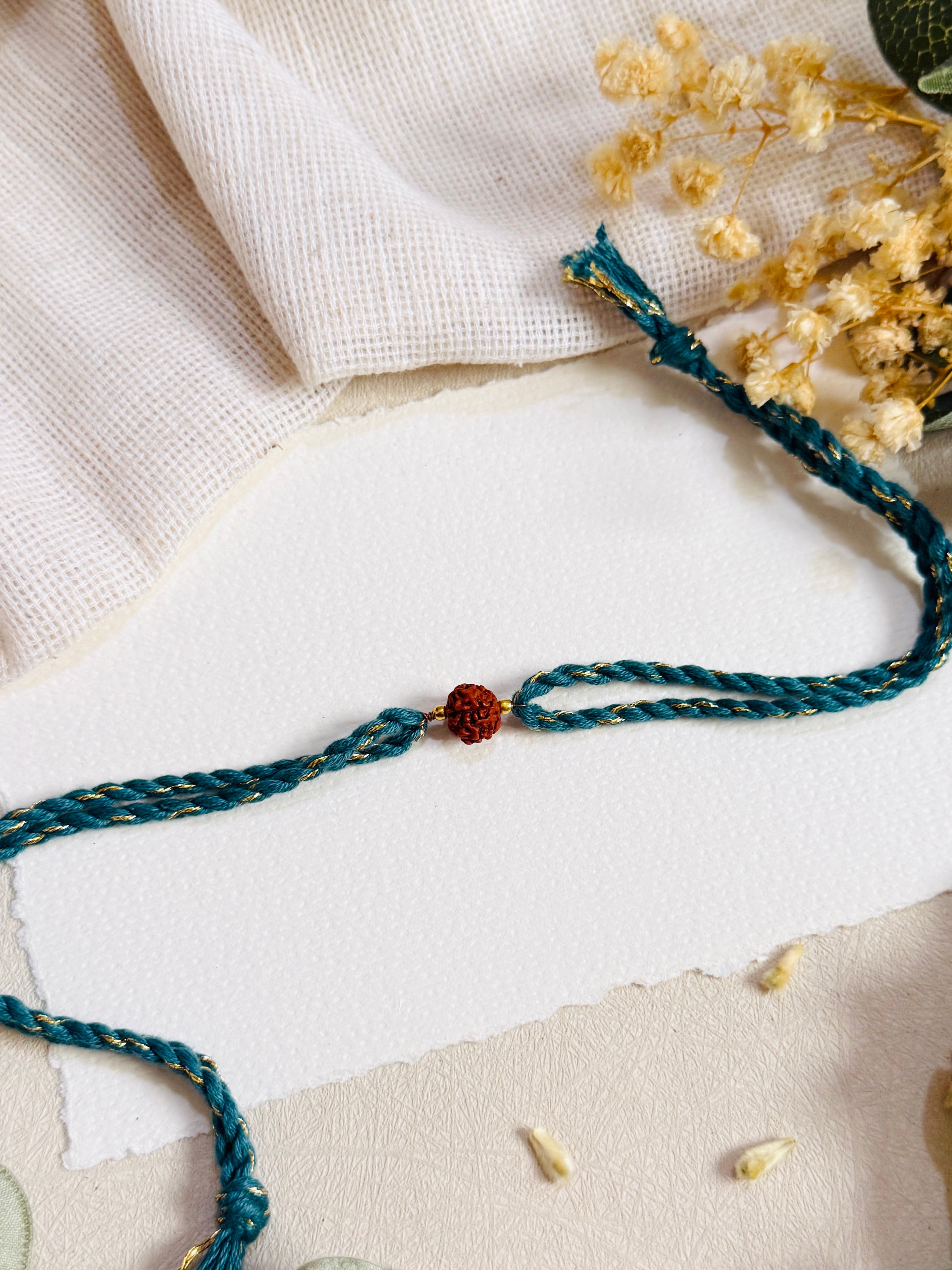 Big Rudraksha handmade bhai rakhi