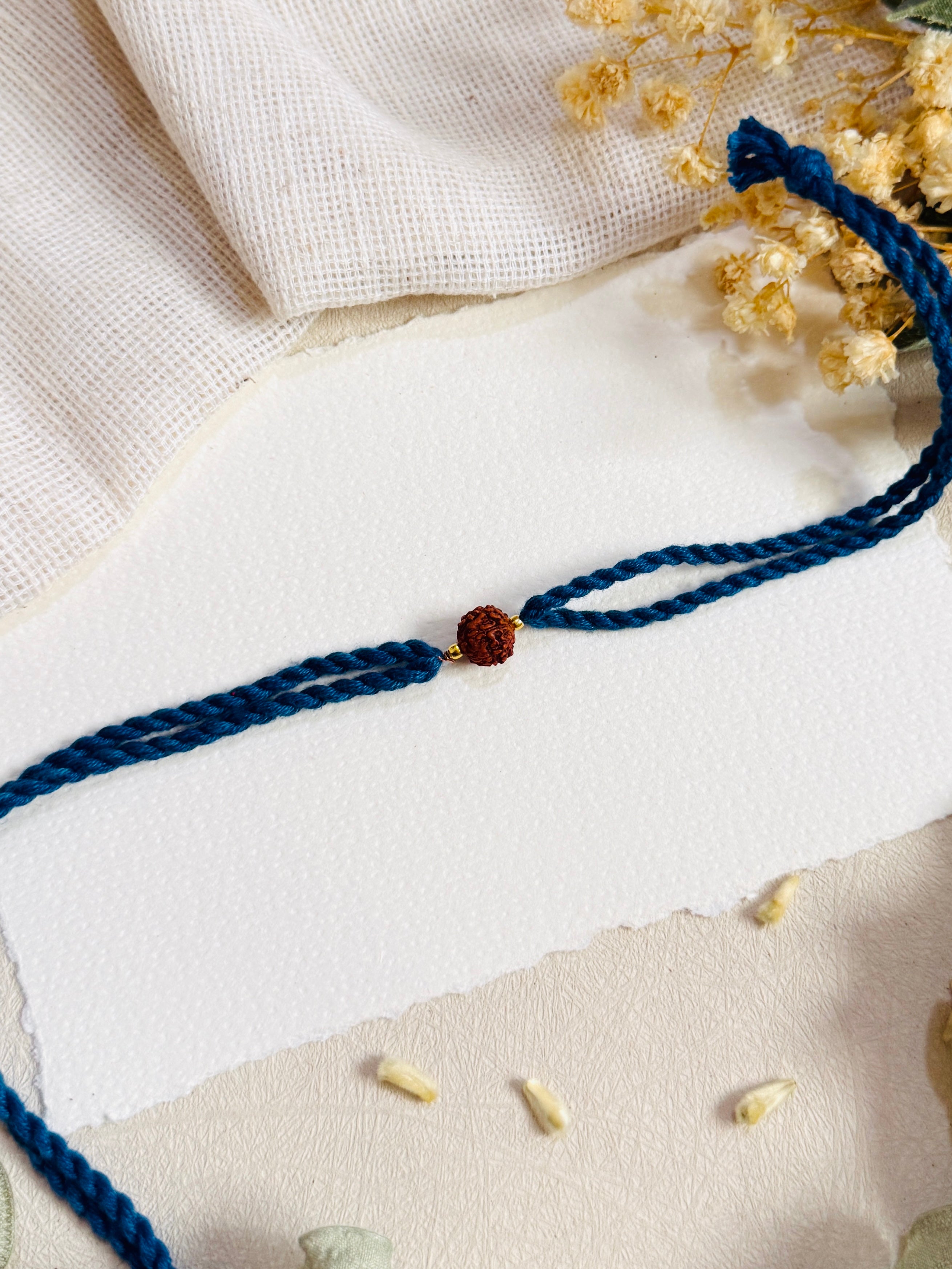 Big Rudraksha handmade bhai rakhi