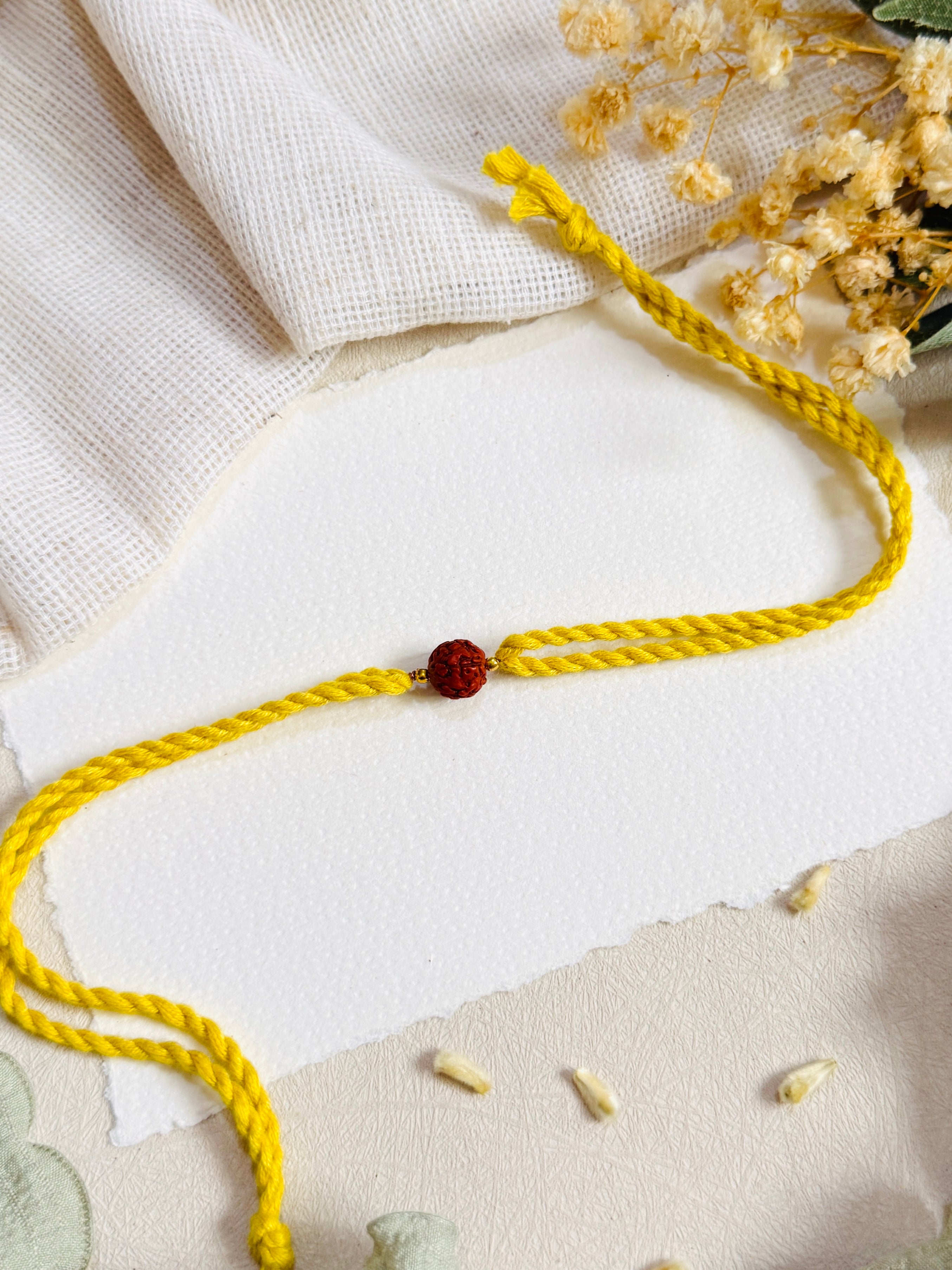 Big Rudraksha handmade bhai rakhi