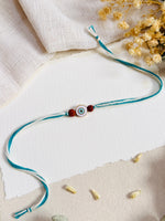 Flat Evil Eye rudraksha Bhai Rakhi