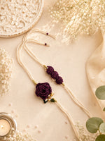 Floral Elegance Bhai Bhabhi Rakhi Set
