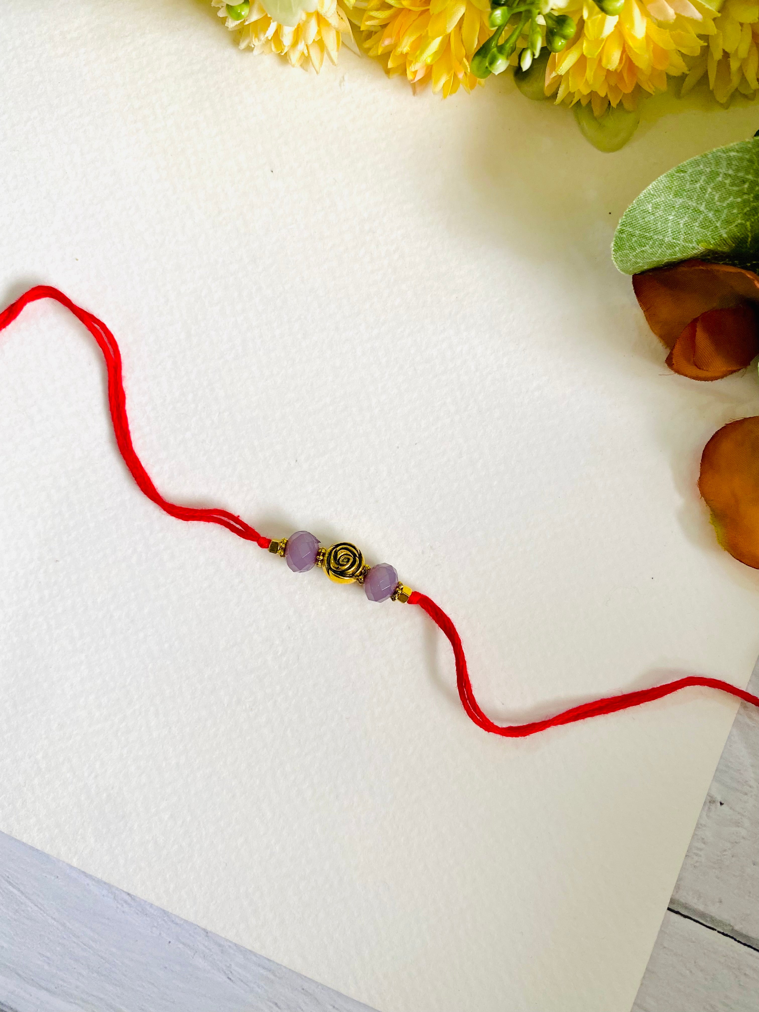 Rose Bead Bhai Rakhi
