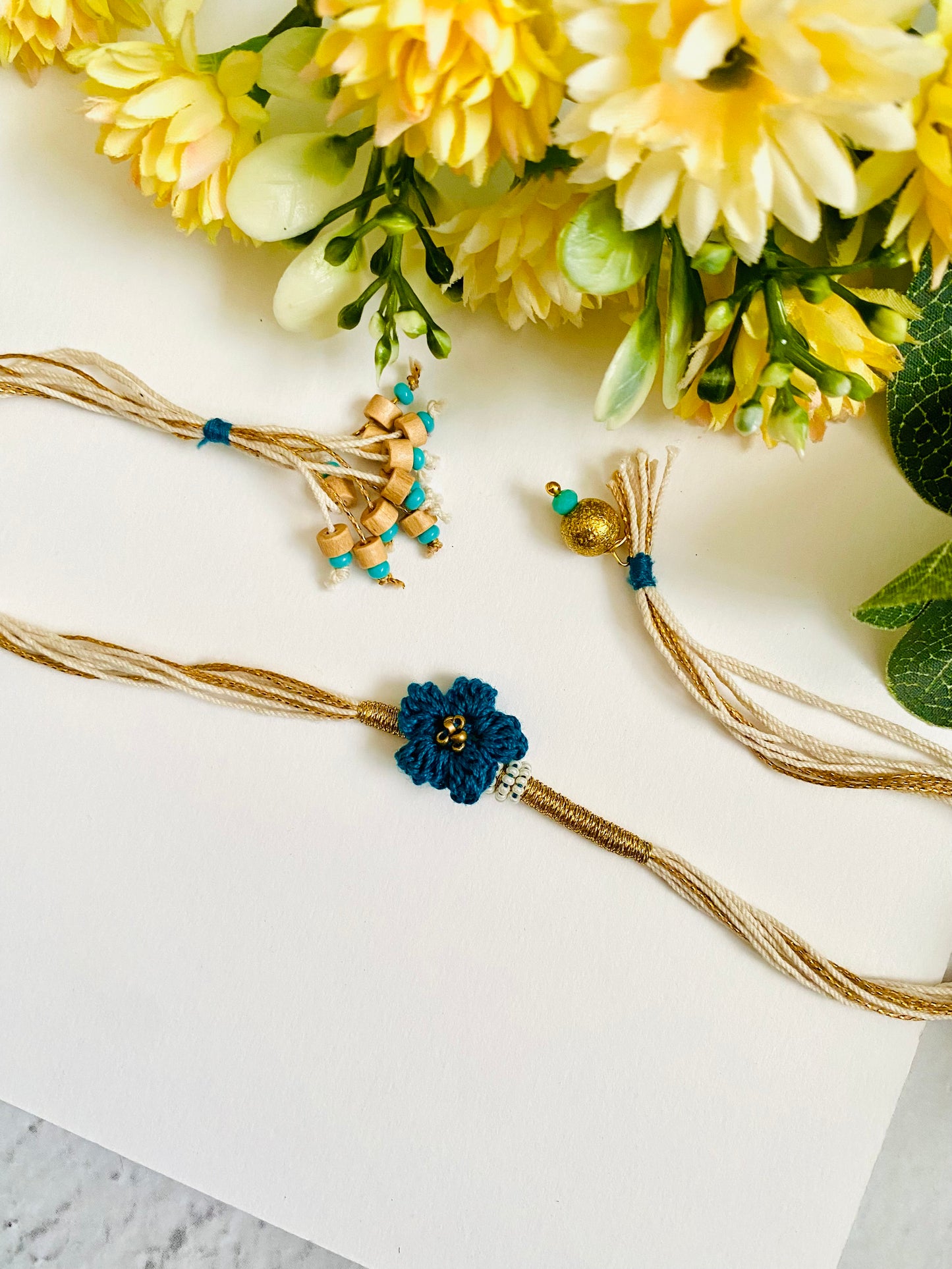Flower Crochet Bhabhi Rakhi
