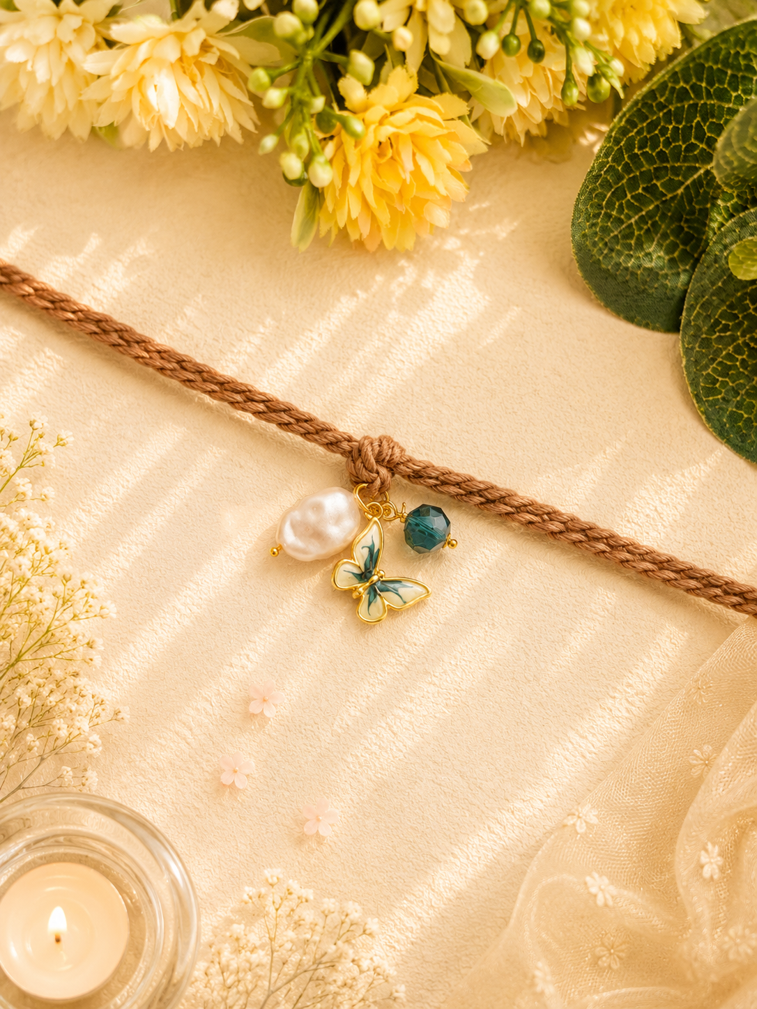 Mystic Butterfly Charm Bhabhi Rakhi