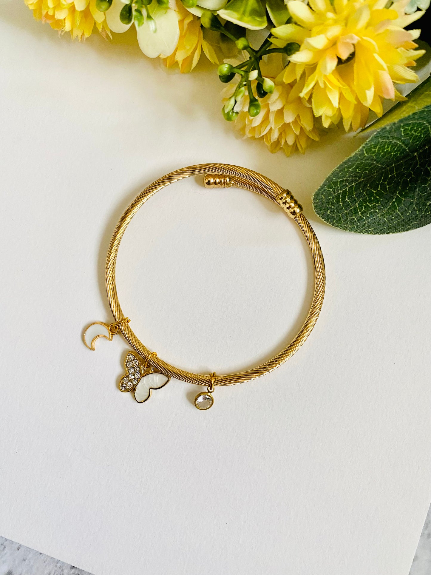 White Butterfly Diamond Bracelet Bhabhi Rakhi