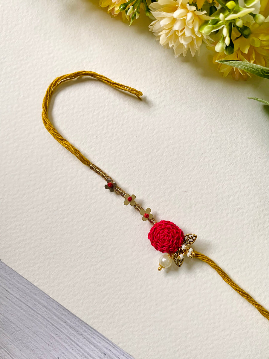 Crochet one Rose Bhabhi Rakhi