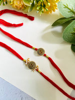 Divine Om bead bhai bhabhi rakhi set