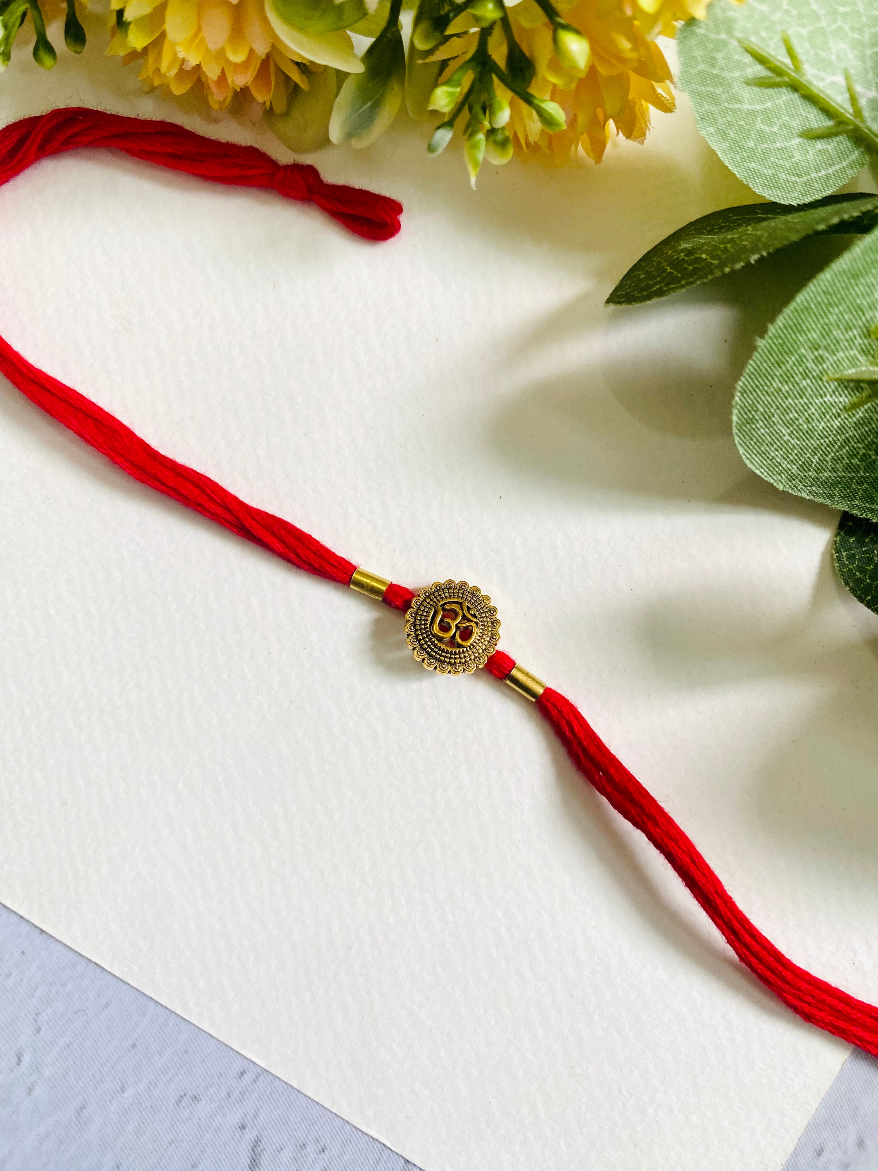 Divine Om bead bhai rakhi