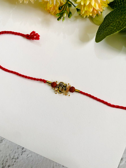 Ganesha Twisted Dori Bhabhi Rakhi