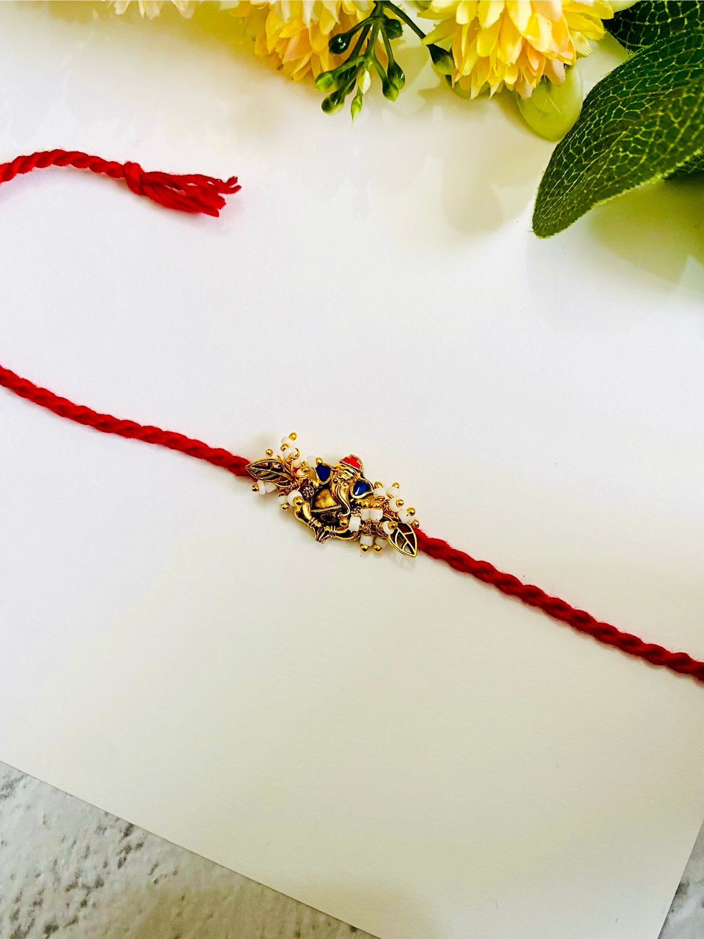 Ganesha Divine Bead Bhabhi Rakhi