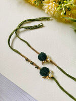 Crochet one Rose Bhai Bhabhi Rakhi Set