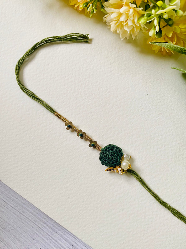 Crochet one Rose Bhabhi Rakhi
