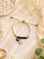 Heart And Evil Eye Bracelet Bhabhi Rakhi