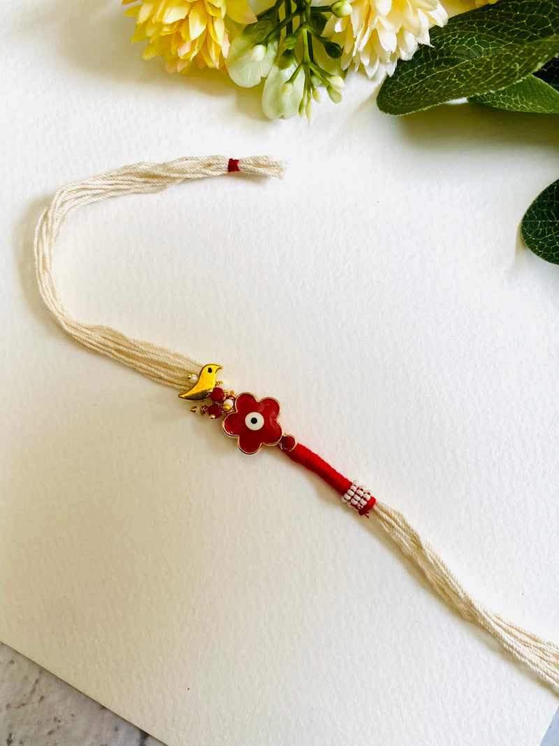 Flower Evil Eye Charma  Bhabhi Rakhi