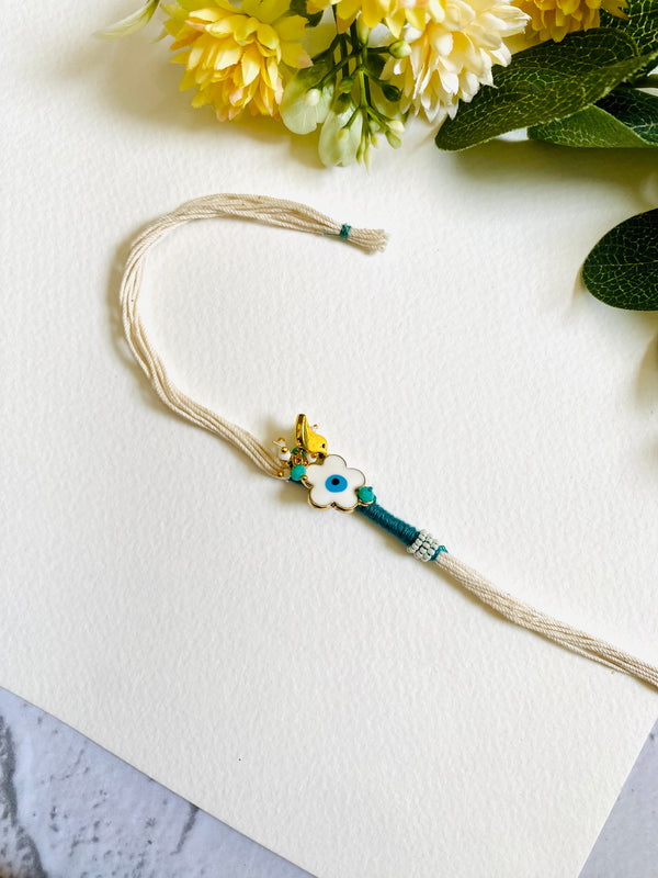 Flower Evil Eye Charma  Bhabhi Rakhi