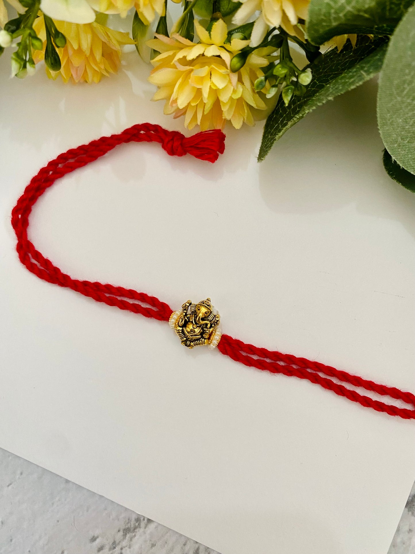 Standing Ganesha handmade bhai rakhi