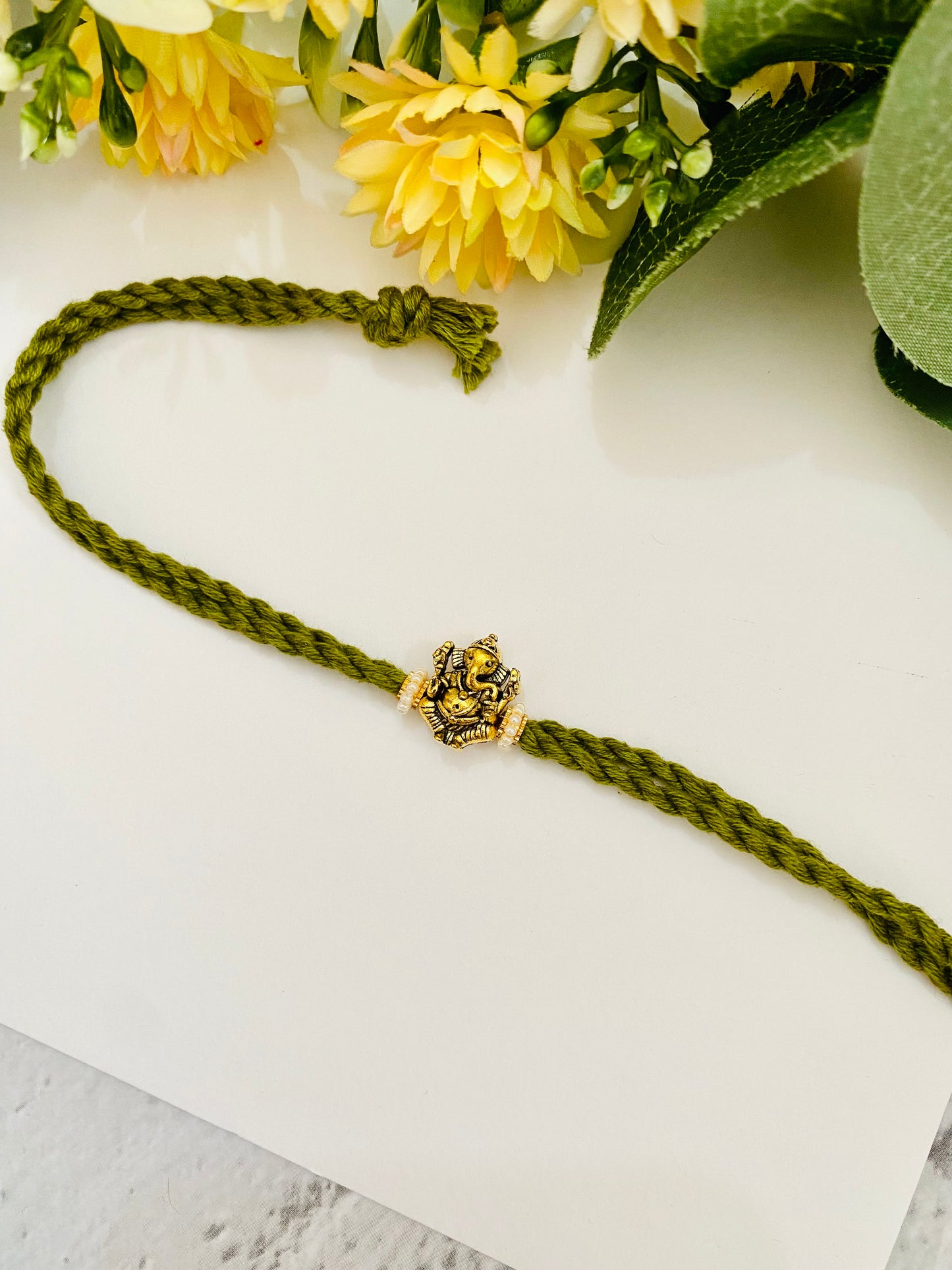 Standing Ganesha handmade bhai rakhi