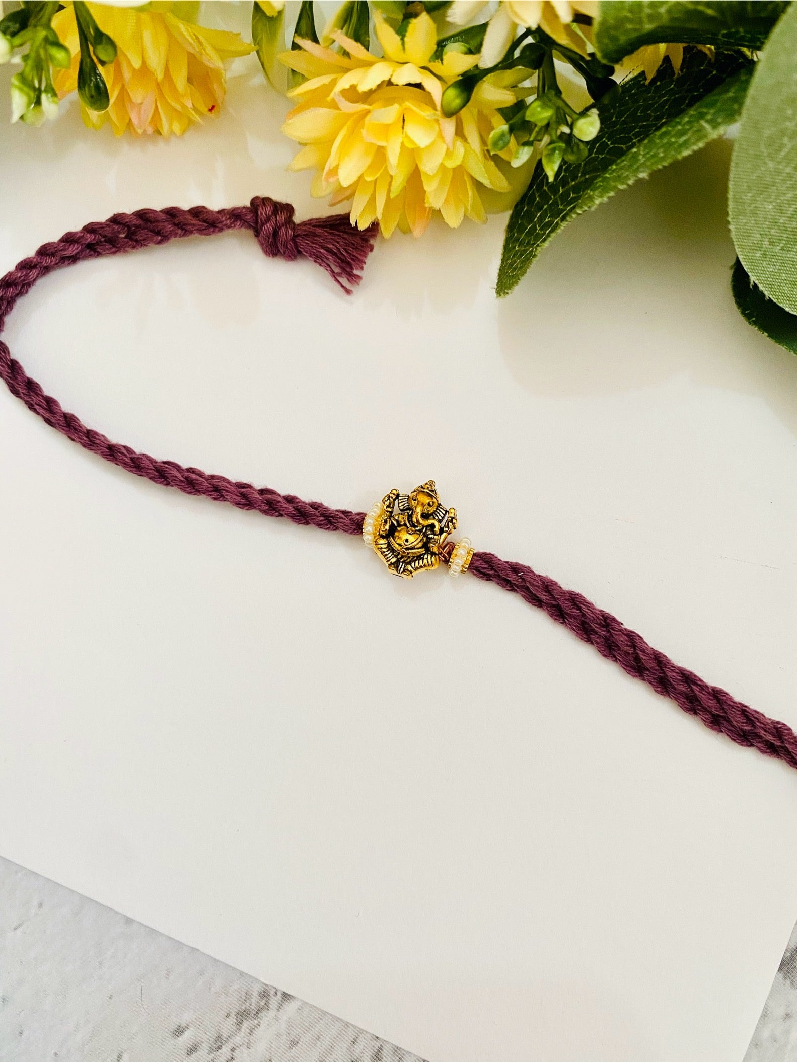 Standing Ganesha handmade bhai rakhi