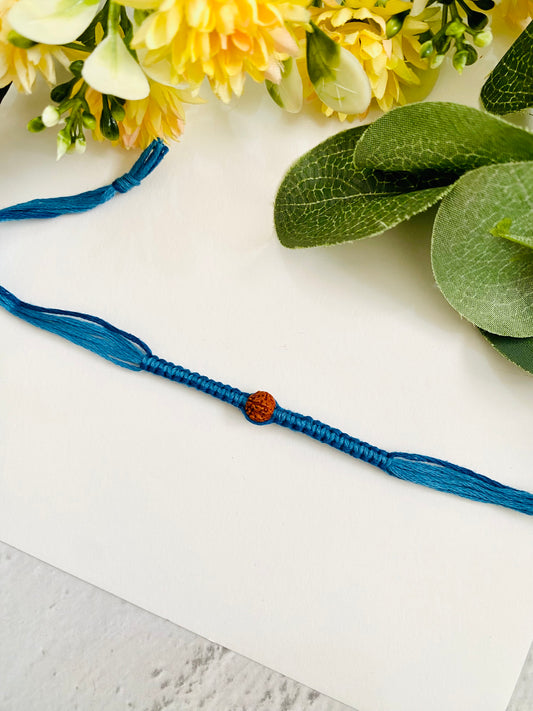Single rudraksh knotting belt bhai rakhi
