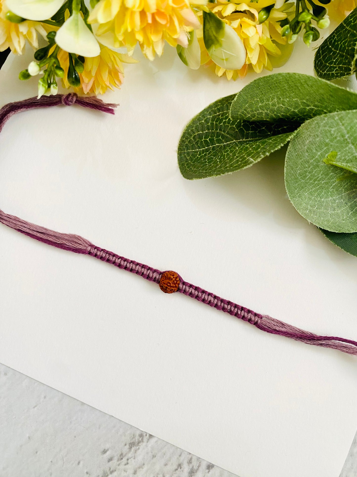 Single rudraksh knotting belt bhai rakhi