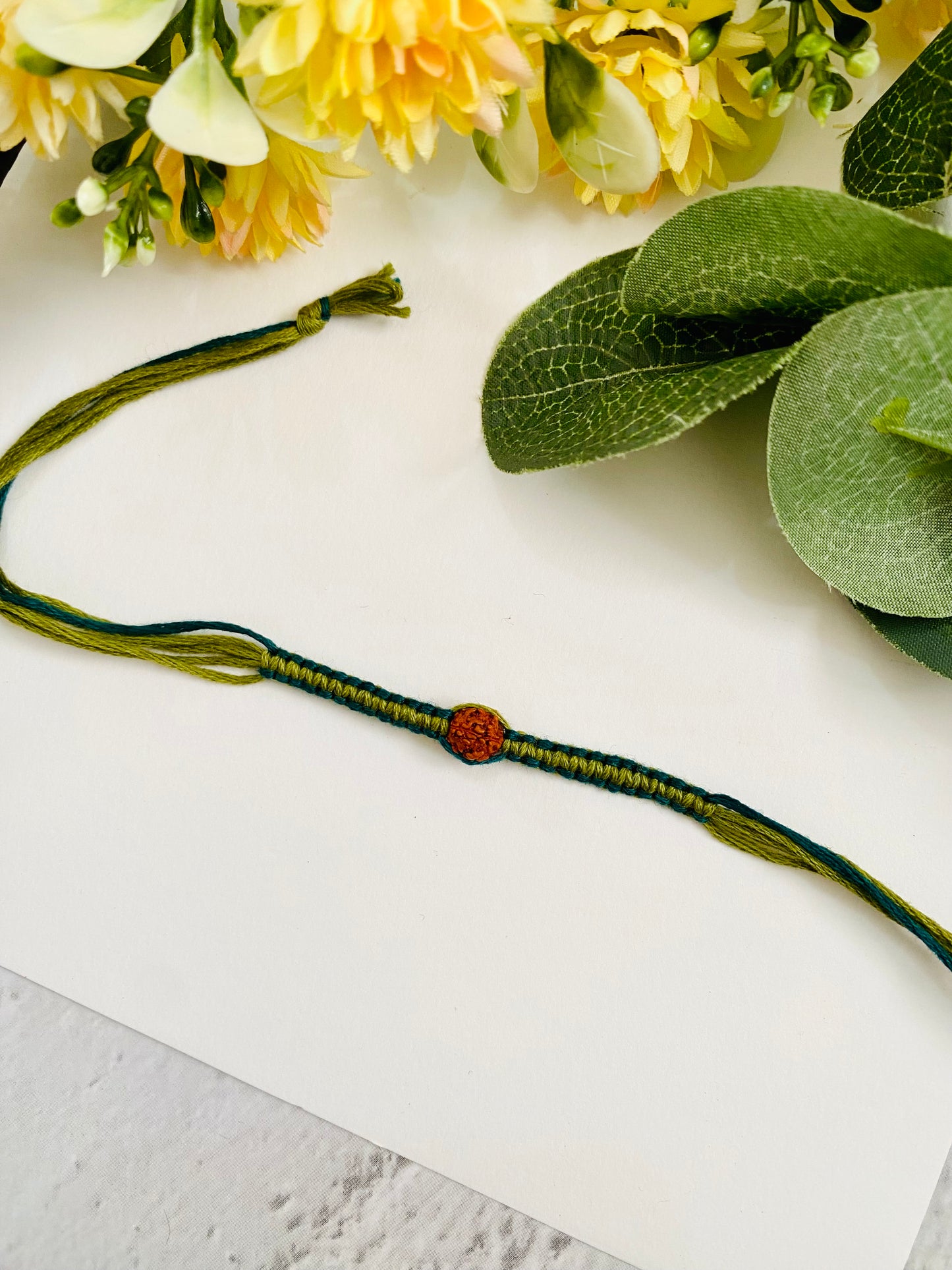 Single rudraksh knotting belt bhai rakhi