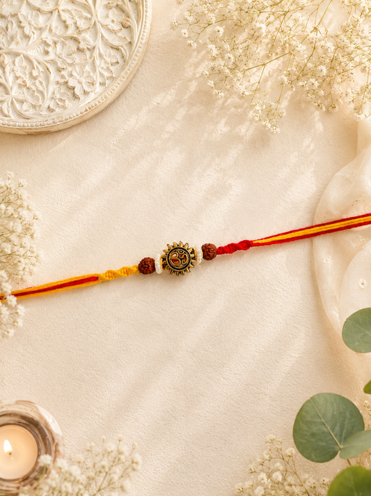Sun Om Rudraksha Bhai Rakhi