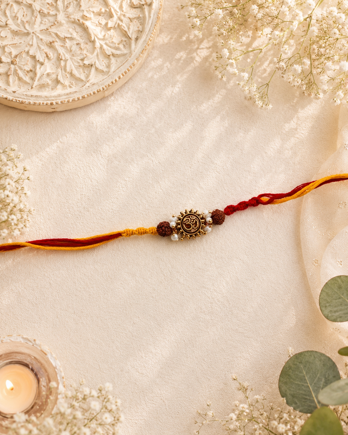 Sun Om Rudraksha Bhabhi Rakhi