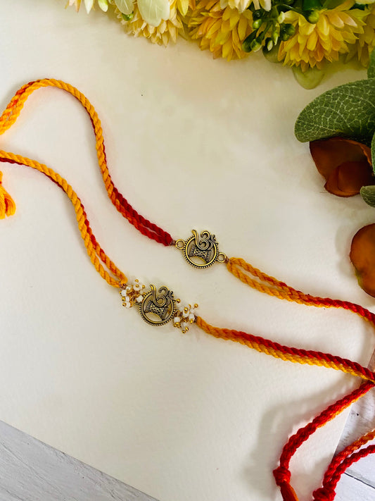 Om Damaru Bhai Bhabhi Rakhi Set