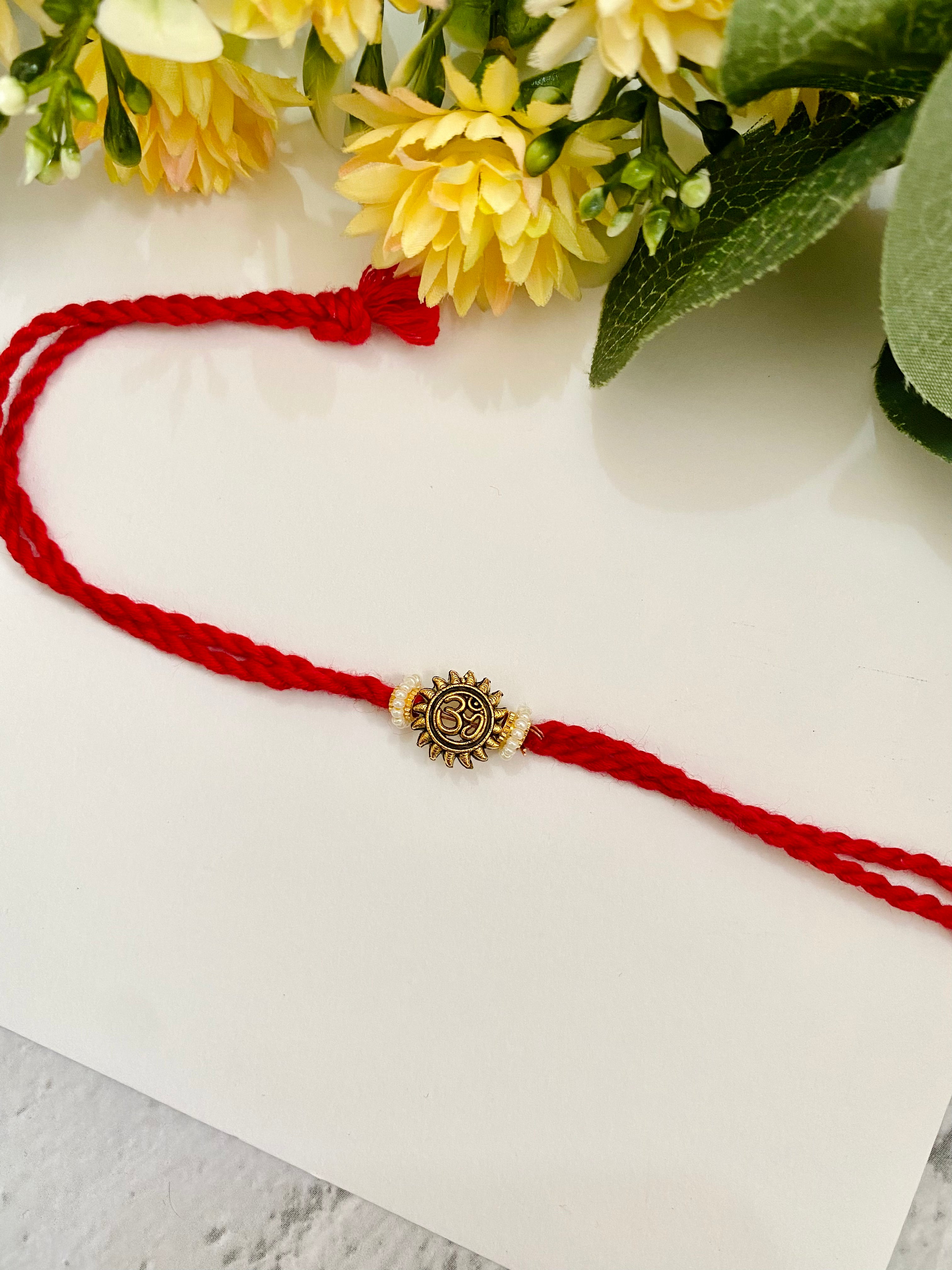 Sun om hand made bhai rakhi